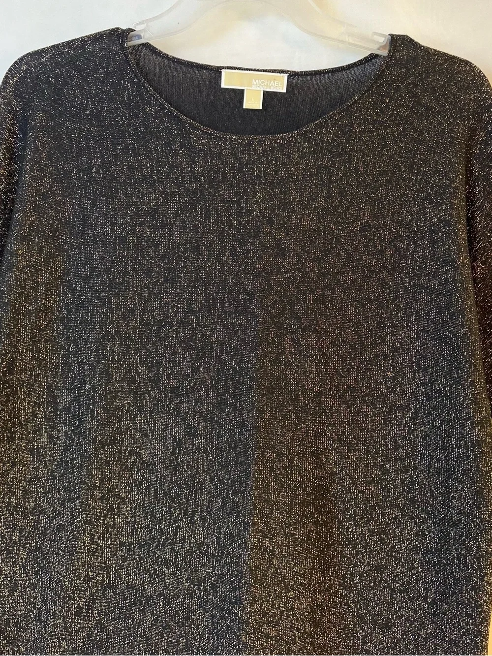 Michael Kors Women’s Long Sleeve Black Sparkle Dressy top / Size Large